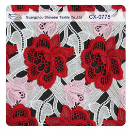 Muti - tissu de couture de dentelle de crochet brodé par couleur pour Madame fournisseur