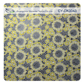Tissu sur toute la surface de dentelle de fleur de burn-out de polyester coloré par cercle de coton pour des vêtements d'enfant fournisseur