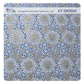 Tissu sur toute la surface de dentelle de fleur de burn-out de polyester coloré par cercle de coton pour des vêtements d'enfant fournisseur