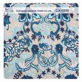 tissu brodé floral de dentelle de crochet de polyester du ± 5% de 120cm pour les sous-vêtements/lingerie/robe fournisseur