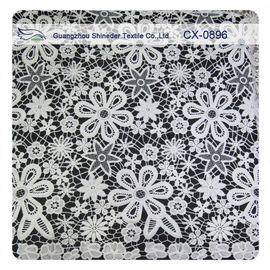 Tissu de dentelle brodé par crochet de vêtement, teinture qui respecte l'environnement fournisseur