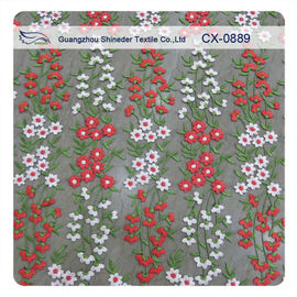 Muti - tissu brodé floral de dentelle de couleur, textiles de mode de crochet fournisseur