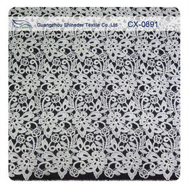 Tissu brodé floral en ivoire de dentelle de lingerie de Reapted, teinture écologique fournisseur