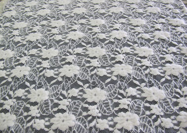 Tissu de bout droit floral balayé lavable de dentelle/tissu en nylon CY-LQ0043 de Spandex de coton fournisseur