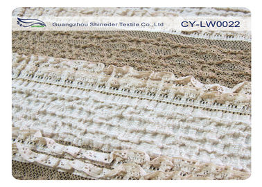 Tissu en nylon de dentelle de Streth de Spandex de coton pour GV CY-LW0022 de chemises de nuit de sous-vêtements fournisseur
