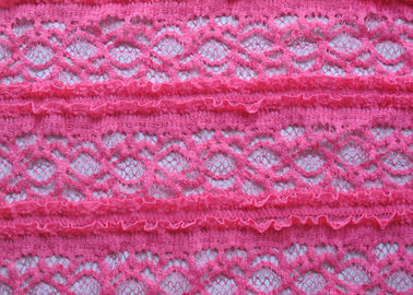 Bout droit à crochet rose sensible de tissu de dentelle en vêtement de dames, Rétrécissement-Résistant fournisseur