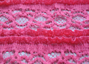 Bout droit à crochet rose sensible de tissu de dentelle en vêtement de dames, Rétrécissement-Résistant fournisseur