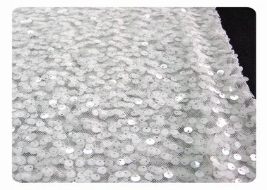 Tissu perlé de dentelle de nylon et de polyester pour la robe de mariage CY-XP0003 fournisseur