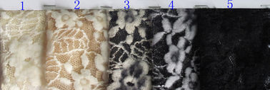 Le blanc standard écologique a balayé le tissu de dentelle pour la robe de mariage, brodé fournisseur