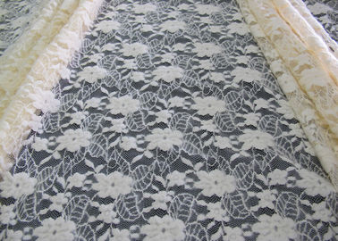 Tissu de bout droit floral balayé lavable de dentelle/tissu en nylon CY-LQ0043 de Spandex de coton fournisseur