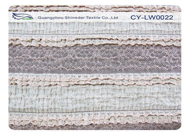 Tissu soluble dans l'eau de dentelle de bout droit d'OEM/ODM, tissu en nylon CY-LW0022 de Spandex de coton fournisseur