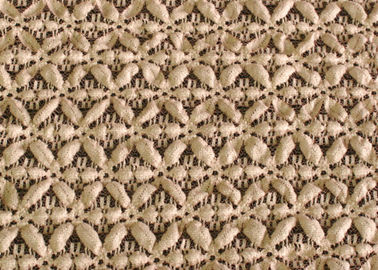 Jaune antistatique de tissu de dentelle de bout droit de vêtement, tissu en nylon CY-LW0631 de Spandex de coton fournisseur