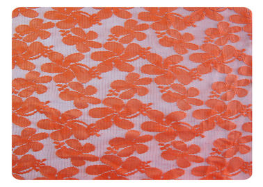 Tissu 100% de dentelle de polyester d'orange pour la robe à la mode, lingerie CY-CT8556 fournisseur