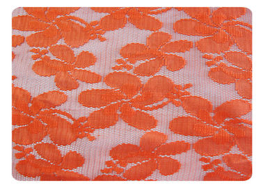 Tissu 100% de dentelle de polyester d'orange pour la robe à la mode, lingerie CY-CT8556 fournisseur