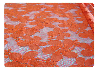 Tissu 100% de dentelle de polyester d'orange pour la robe à la mode, lingerie CY-CT8556 fournisseur