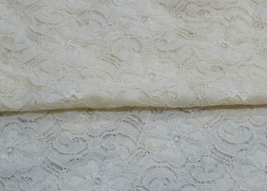 Tissu en nylon beau CY-LW0783Y élégant de Spandex de dentelle élastique blanche fournisseur