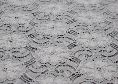 Tissu en nylon beau CY-LW0783Y élégant de Spandex de dentelle élastique blanche fournisseur
