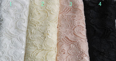 Tissu en nylon beau CY-LW0783Y élégant de Spandex de dentelle élastique blanche fournisseur