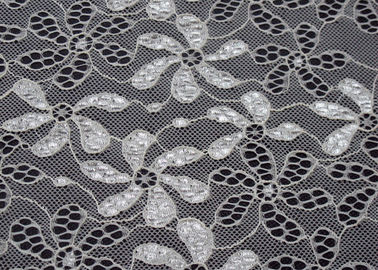 Nylon de 90% + tissu élastique de dentelle de fleur de Spandex de 10% pour les chemises de nuit CY-LW0795 fournisseur