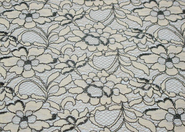Tissu en nylon de dentelle de corde de polyester de guipure antistatique, largeur CY-LW0633 de 150cm fournisseur