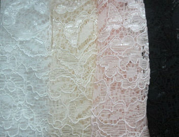 Jacquard CY-LW0733 Rétrécissement-Résistant de tissu de dentelle attaché par viscose en nylon de rayonne fournisseur