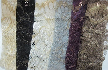 Tissu brodé métallique de dentelle d'or soluble dans l'eau pour des robes de mariage fournisseur