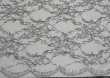 Tissu métallique argenté en nylon de dentelle de fil pour les chemises de nuit CY-LW0632 antistatique fournisseur