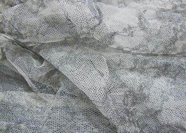 Tissu métallique argenté en nylon de dentelle de fil pour les chemises de nuit CY-LW0632 antistatique fournisseur