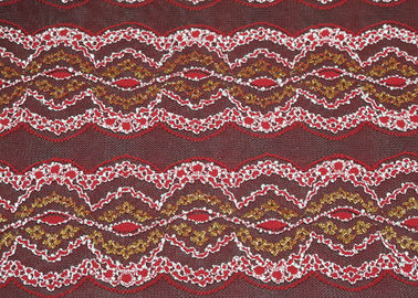Tissu de dentelle d'oeillet de lingerie élastique, antistatique métalliques et multi colorés fournisseur