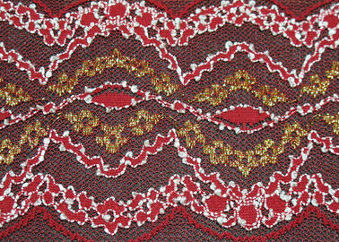 Tissu de dentelle d'oeillet de lingerie élastique, antistatique métalliques et multi colorés fournisseur