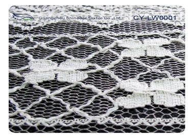 Coton écologique CY-LW0001 du nylon 70% du tissu en nylon 30% de dentelle de coton de robe fournisseur