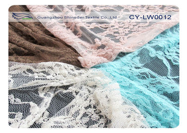 Tissu de maille en nylon cranté par biens de dentelle de coton, tissu CY-LW0012 de dentelle de sous-vêtements fournisseur