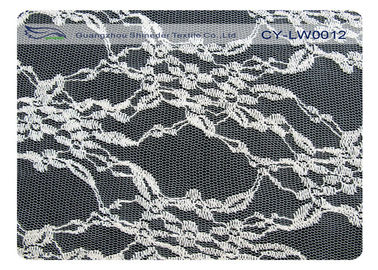 tissu de dentelle cranté par nylon de coton de largeur de 150cm pour les robes de mariage CY-LW0012 fournisseur
