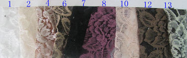 Tissu en nylon de dentelle de coton noir de fleur, nylon de 65% + coton CY-LW0016 de 35% fournisseur