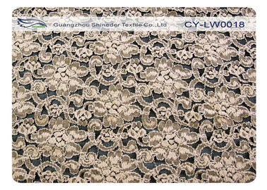 Tissu en nylon CY-LW0018 anti-rétrécissement élégant de dentelle de coton élastique de fleur fournisseur