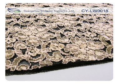 Tissu en nylon CY-LW0018 anti-rétrécissement élégant de dentelle de coton élastique de fleur fournisseur