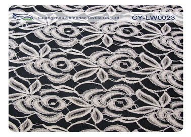 Le tissu en nylon de dentelle de coton élastique pour Underdress nylon de 30% + le coton CY-LW0023 de 70% fournisseur