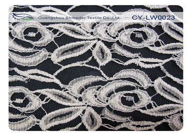 Le tissu en nylon de dentelle de coton élastique pour Underdress nylon de 30% + le coton CY-LW0023 de 70% fournisseur