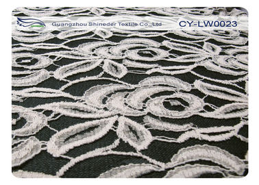Le tissu en nylon de dentelle de coton élastique pour Underdress nylon de 30% + le coton CY-LW0023 de 70% fournisseur