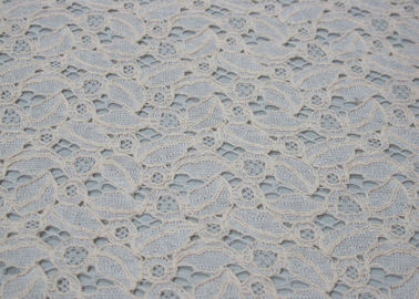 Tissu antistatique de dentelle en nylon ene ivoire de coton pour OEM de robes/ODM CY-LW0707 fournisseur