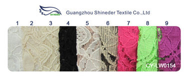 Tissu en nylon de dentelle de coton Rétrécissement-Résistant, tissu géométrique CY-LW0154 de fleur fournisseur