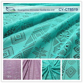 Matériel libre de vêtement d'azo de tissu de dentelle géométrique bon marché au détail de polyester (CY-CT8519) fournisseur