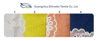 Orange élégante de dentelle de burn-out de tissu de dentelle de polyester de coton pour Madame Dress/robe de mariage (CY-DK0031) fournisseur