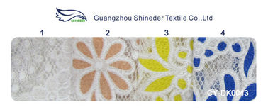 Tissu sur toute la surface de dentelle de fleur de burn-out de polyester coloré par cercle de coton pour des vêtements d'enfant fournisseur