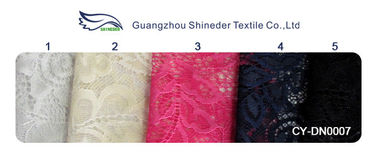 Textile creux léger de tissu de dentelle de feuille de la gaze 100%nylon sur le marché de Guangzhou (CY-DN0007) fournisseur