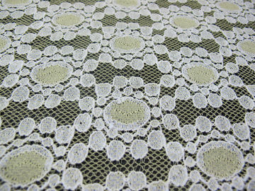 Floral en nylon de point de tissu de dentelle de coton jaune mou tricoté pour la robe CY-DK0034 de dentelle fournisseur