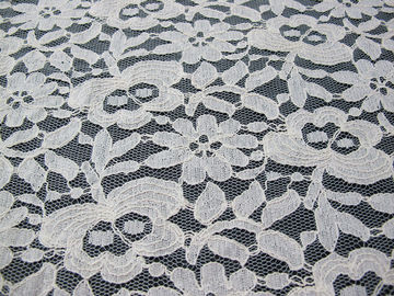 Rose en nylon de tissu de maille de dentelle de coton qui respecte l'environnement largeur CY-DK0025 de 145CM - de 150CM fournisseur