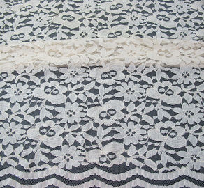Rose en nylon de tissu de maille de dentelle de coton qui respecte l'environnement largeur CY-DK0025 de 145CM - de 150CM fournisseur