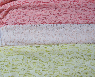 Rose en nylon de tissu de maille de dentelle de coton qui respecte l'environnement largeur CY-DK0025 de 145CM - de 150CM fournisseur