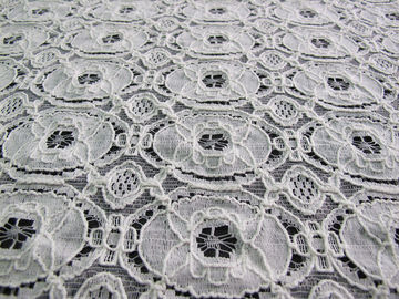 Tissu en nylon de dentelle de coton Rétrécissement-Résistant, tissu géométrique CY-LW0154 de fleur fournisseur